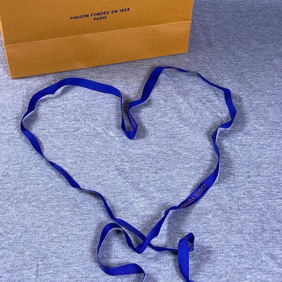 LOUIS VUITTON Shopping Tote Bag Authentic Gift Bag With Ribbon 14"x 9.75"x 4.25" - Picture 3 of 6